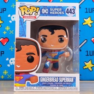 Funko PoP Super Heroes Gingerbread Superman #443 Vinyl Figure + Protector New
